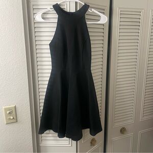 Stylish Black Halter Dress
